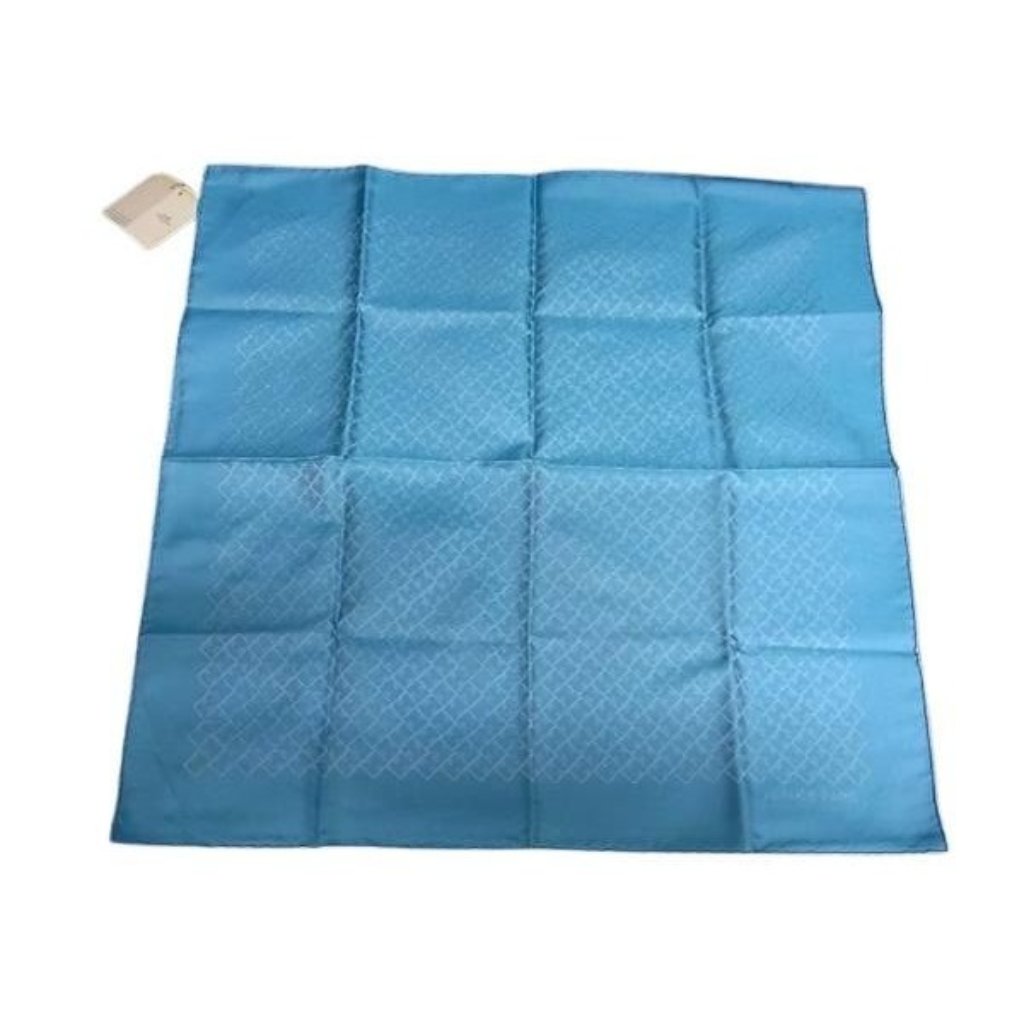 Hermes Handkerchief Pocket Thief T07 Light Blue 100 Silk New